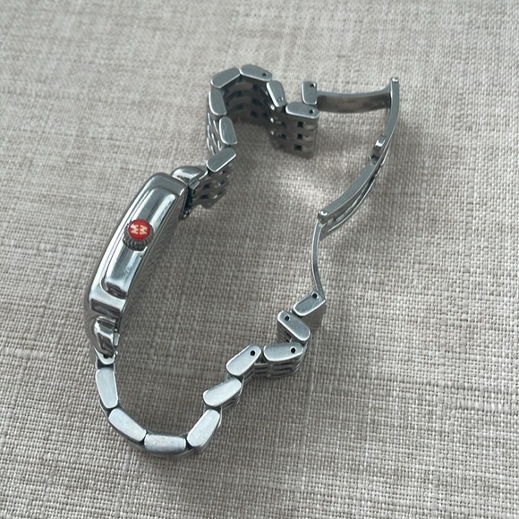 Michele Deco Stainless Watch with Diamond Inset Numerals - Picture 6 of 10